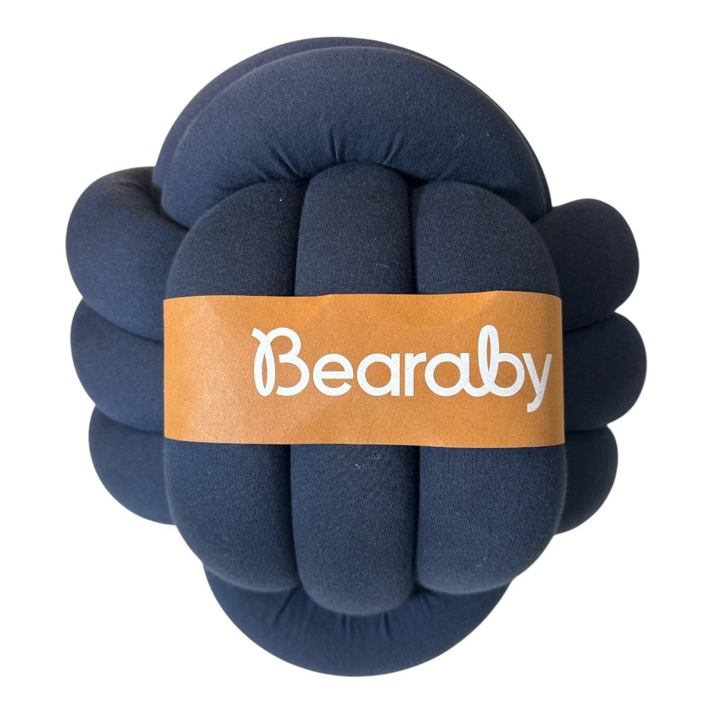 Bearaby Hugget Weighted Knot Pillow Navy Blue Sensory Stress Relief 10in Small
